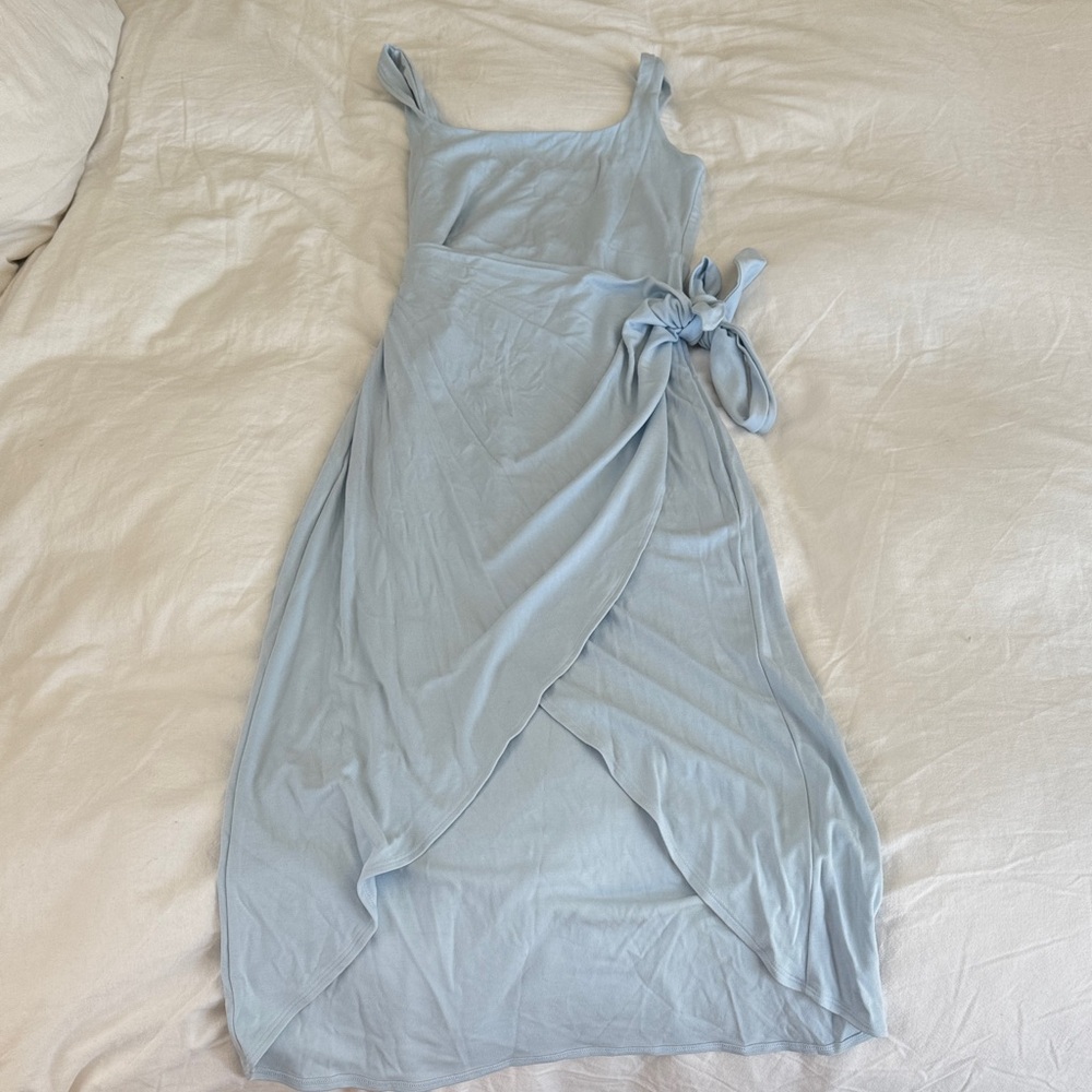 Aritzia High Low Dress in Soft Blue